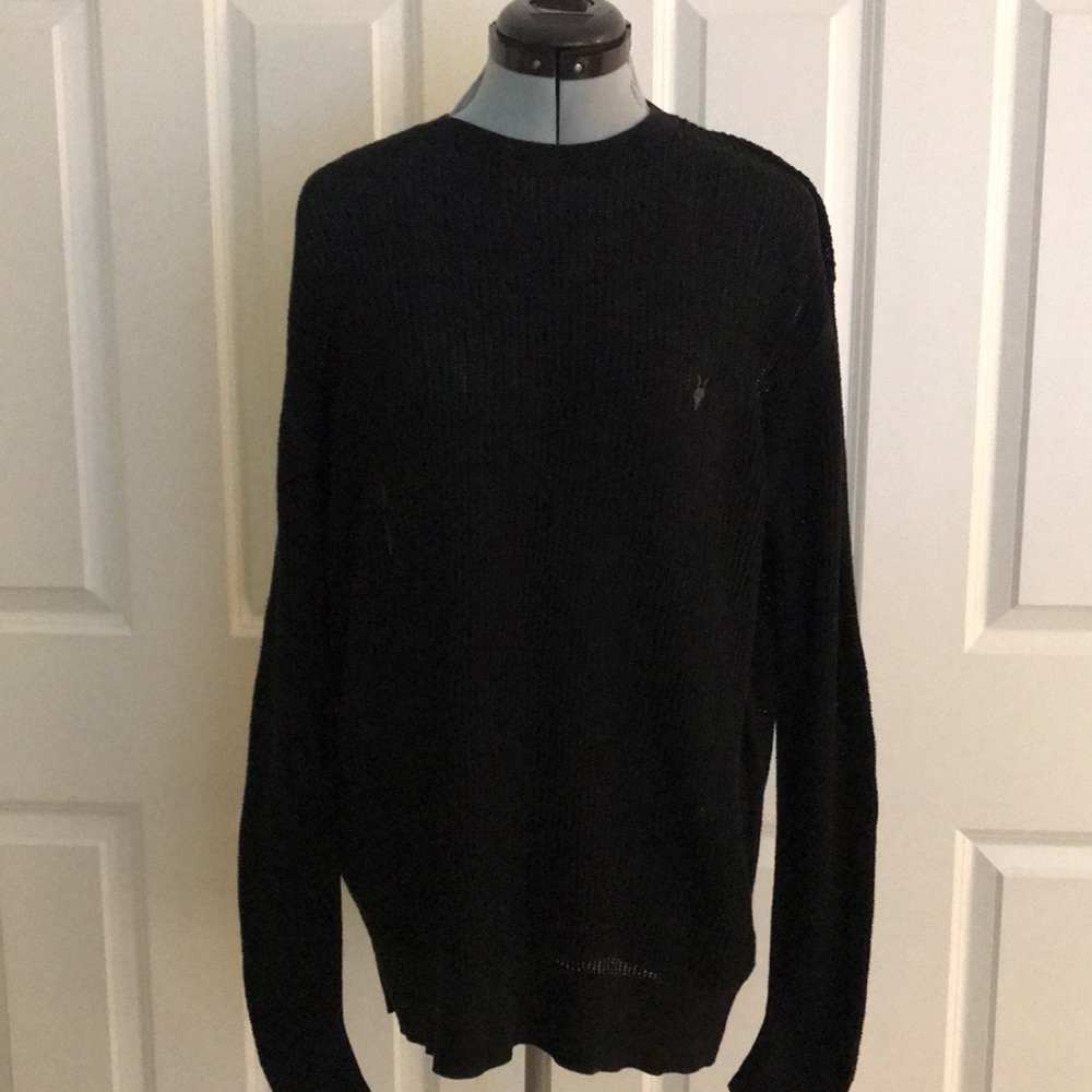 All Saints Black Men's Black Sweater L